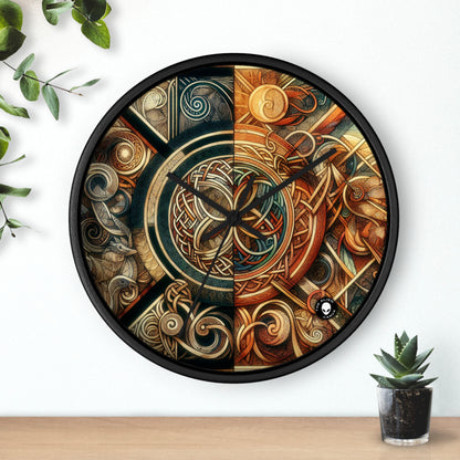 "Metamorphic Threads: Exploring Transformation through Celtic Knot Art" - The Alien Wall Clock Celtic Art