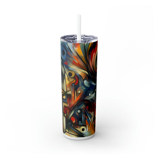 "Tempestuous Majesty" - The Alien Maars® Skinny Tumbler with Straw 20oz Expressionism