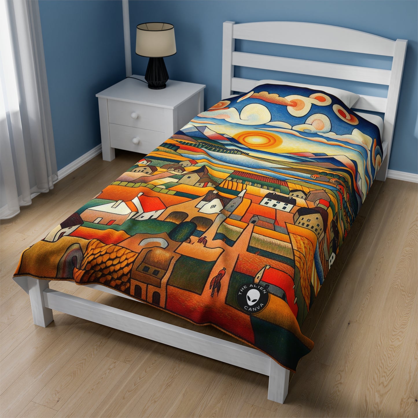 "Primal Paradise: A Vibrant Jungle Celebration" - The Alien Velveteen Plush Blanket Primitivism