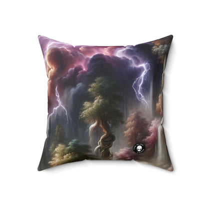 "Thunderstruck Forest"- The Alien Spun Polyester Square Pillow