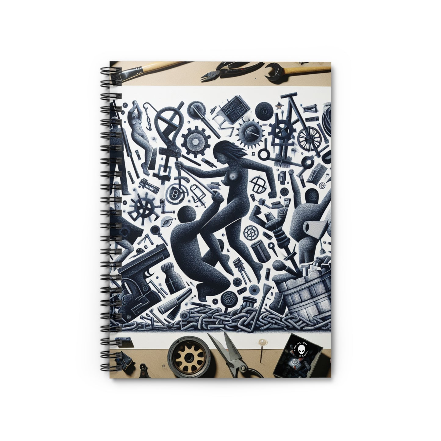 "Power Struggle: A Celebration of Resistance" - The Alien Spiral Notebook (Ruled Line) Transgressive Art