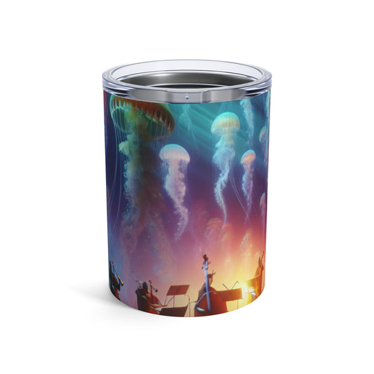 "Jellyfish Serenade: An Underwater Symphony" - The Alien Tumbler 10oz