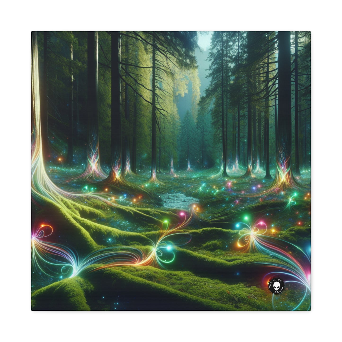 - Crystal-Enchanted Forest: A Tapestry of Light - The Alien Canva