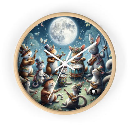 « Mélodies au clair de lune dans la forêt enchantée » – L'horloge murale extraterrestre