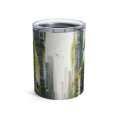 "Nature's Reclamation: A Futuristic Urban Jungle" - The Alien Tumbler 10oz