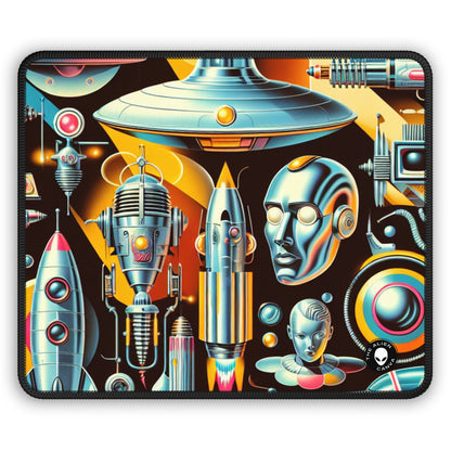 "Neon Deco: Una utopía retrofuturista" - The Alien Gaming Mouse Pad Retrofuturismo