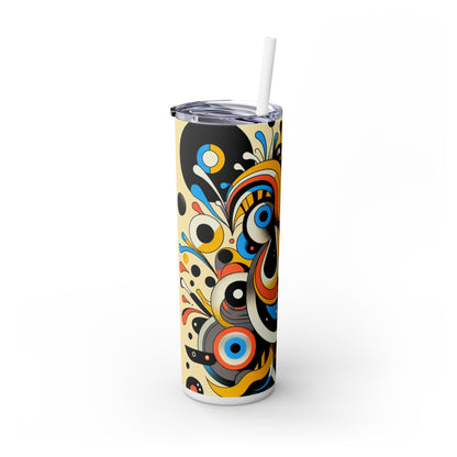 "Dada Fusion: A Whimsical Chaos of Everyday Objects" - The Alien Maars® Skinny Tumbler with Straw 20oz Neo-Dada