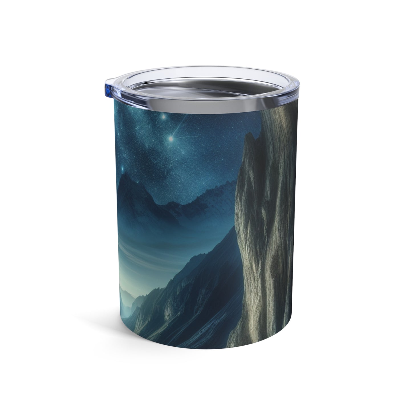 "El oso y el equilibrio cósmico" - El vaso alienígena de 10 oz estilo pintura rupestre