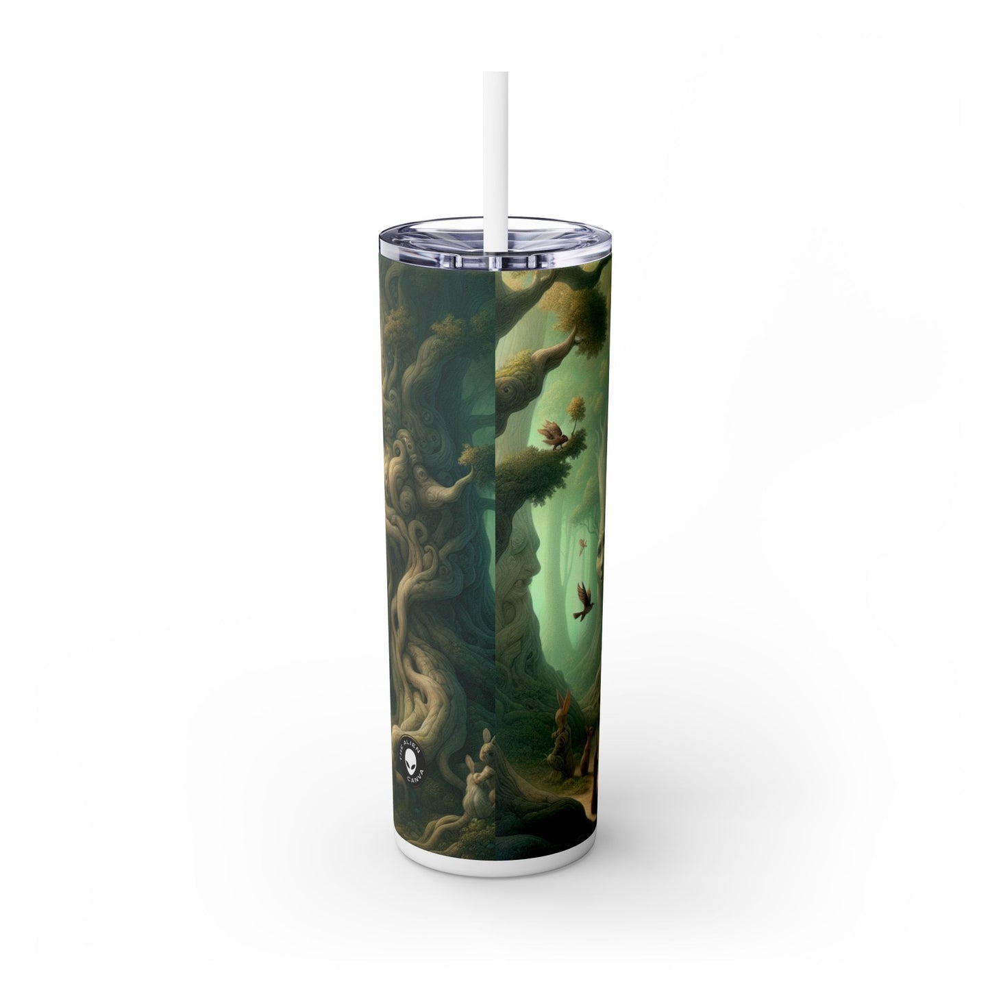 "Enchanted Whispering Forest" - The Alien Maars® Skinny Tumbler with Straw 20oz