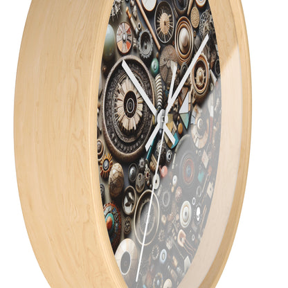 "Nature's Tapestry: Assemblage Art with Found Objects" - The Alien Wall Clock Assemblage Art