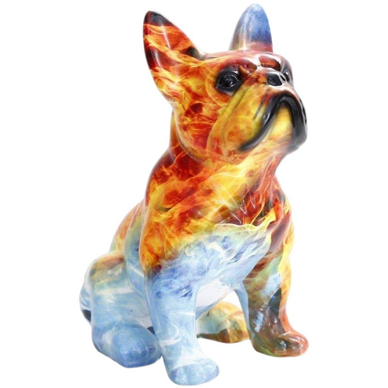 Simulation Bulldog Art Resin Decoration Cartoon Cute