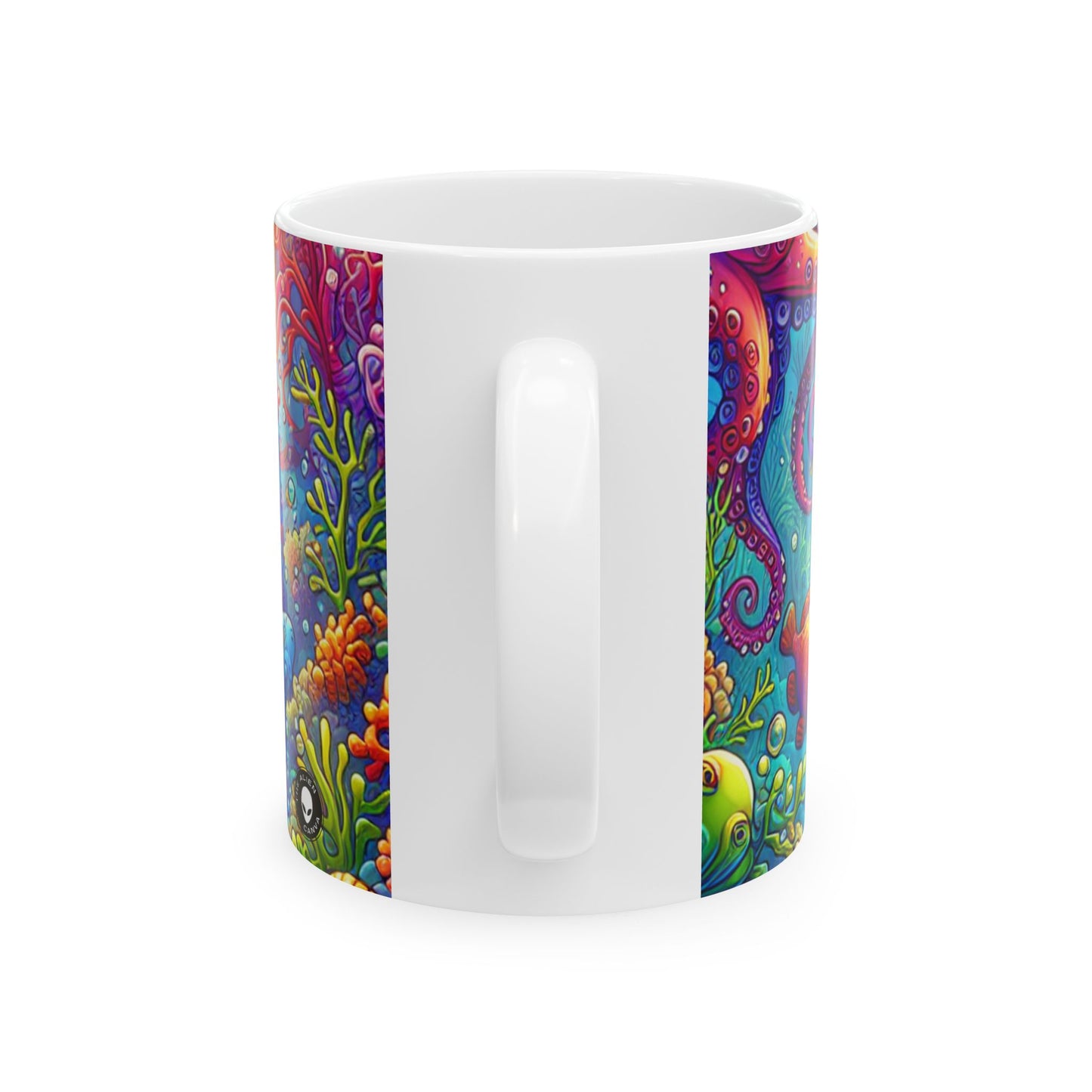 « Soirée en bord de mer : une soirée dansante sous la mer » - Tasse en céramique Alien 11 oz