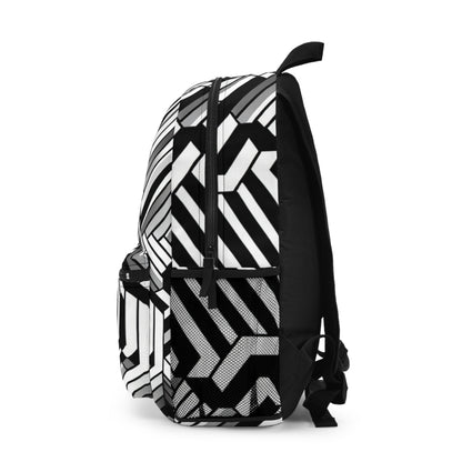 "Perception in Motion: A Mind-Bending Op Art Masterpiece" - The Alien Backpack Op Art