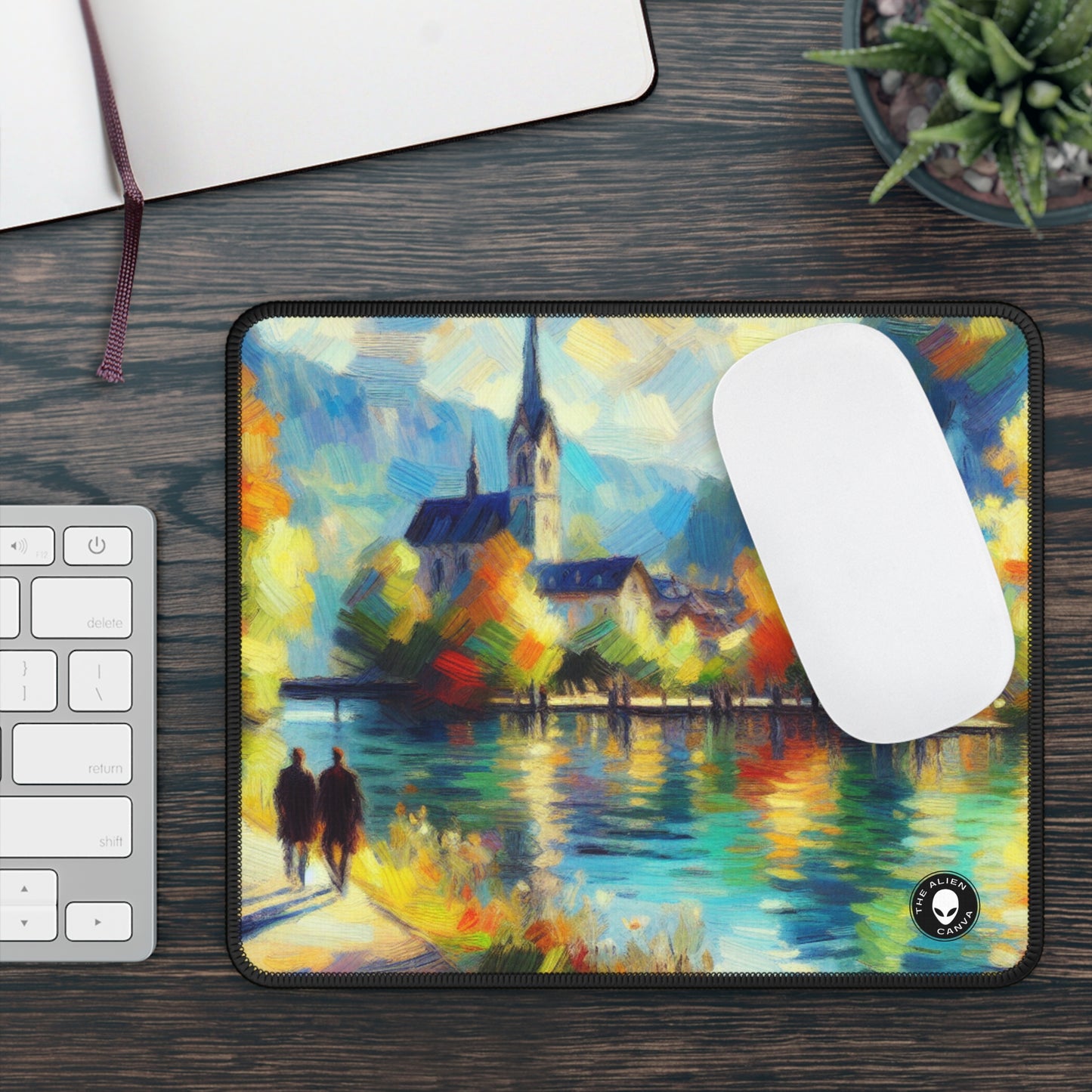 "Sunny Market Delight" - The Alien Gaming Mouse Pad Impressionism