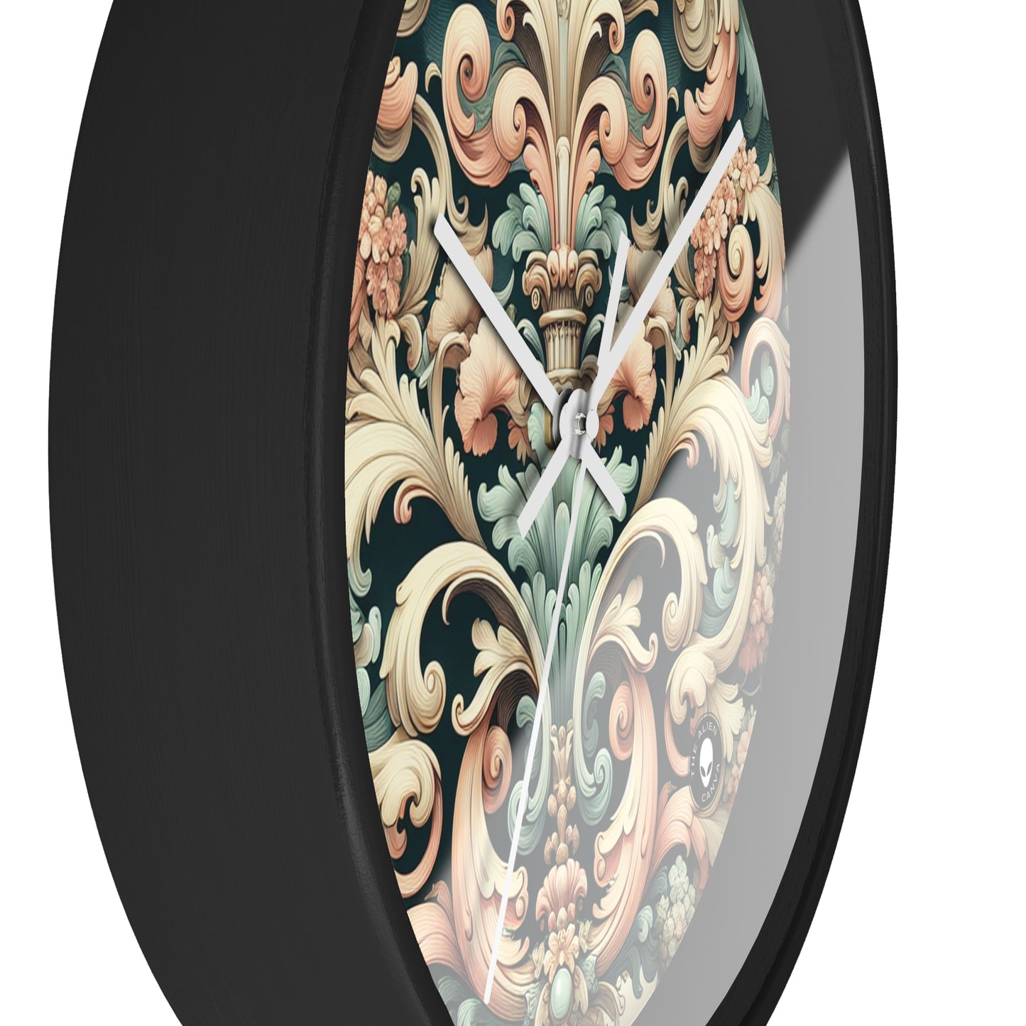 "Garden of Whimsy: A Rococo Fête" - The Alien Wall Clock Rococo