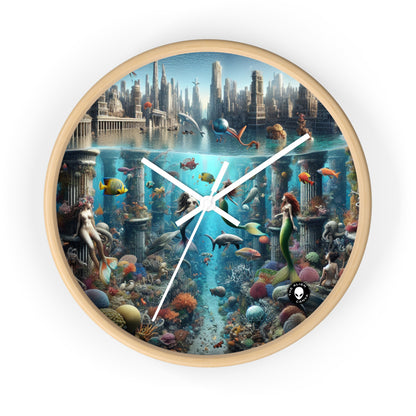 « Seascape Serenity : Un havre sous-marin » – L'horloge murale Alien