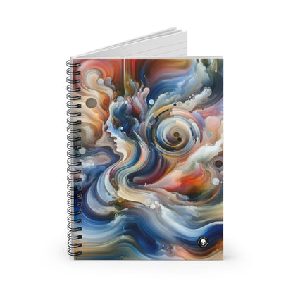 "Living Canvas: The Transcendence of Art and Humanity" - The Alien Spiral Notebook (Ruled Line) Video Art