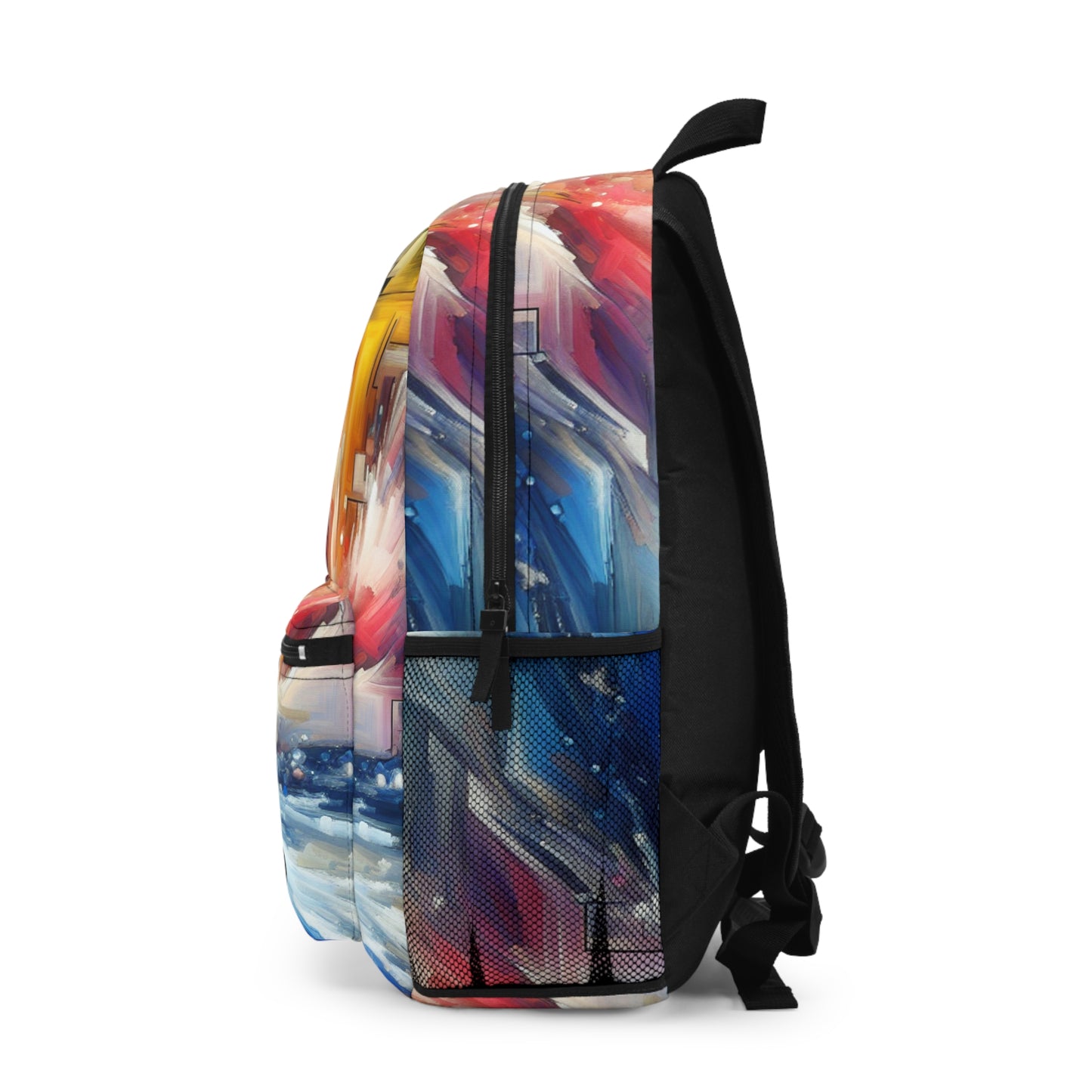 "Nature's Fury: An Abstract Expressionist Interpretation of a Raging Thunderstorm" - The Alien Backpack Abstract Expressionism