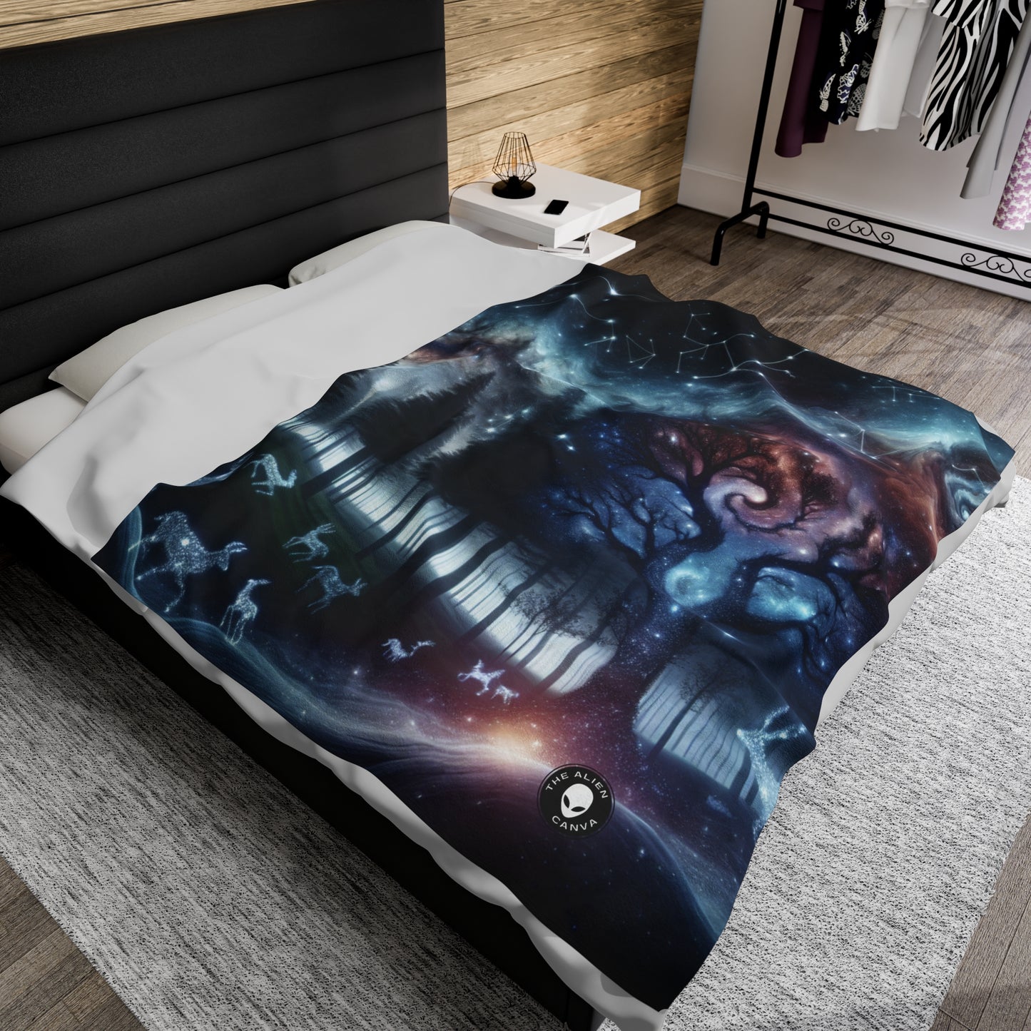 "Galactic Oasis" - The Alien Velveteen Plush Blanket