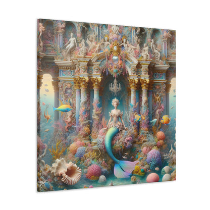 "Underwater Splendor: A Rococo Mermaid Palace" - The Alien Canva Rococo Style