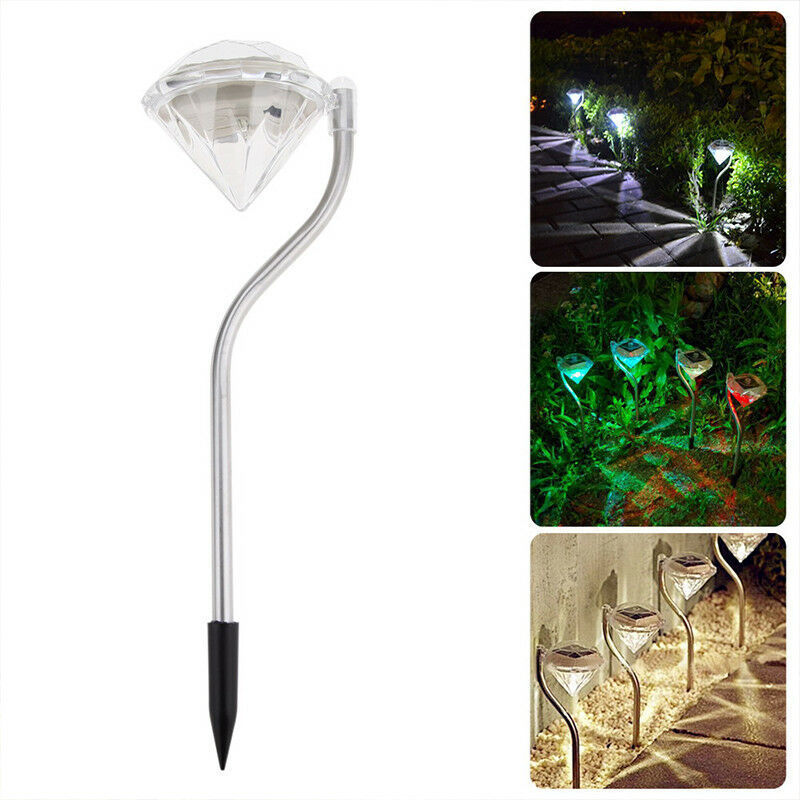 Lampe diamant de jardin à énergie solaire