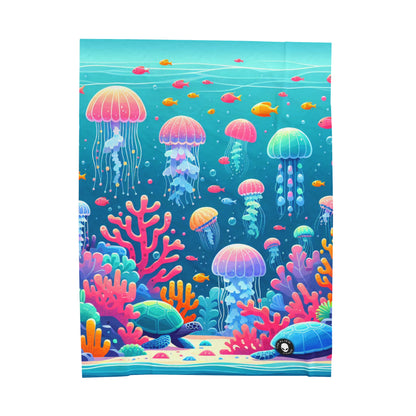 "Enchanting Underwater Symphony" - The Alien Velveteen Plush Blanket