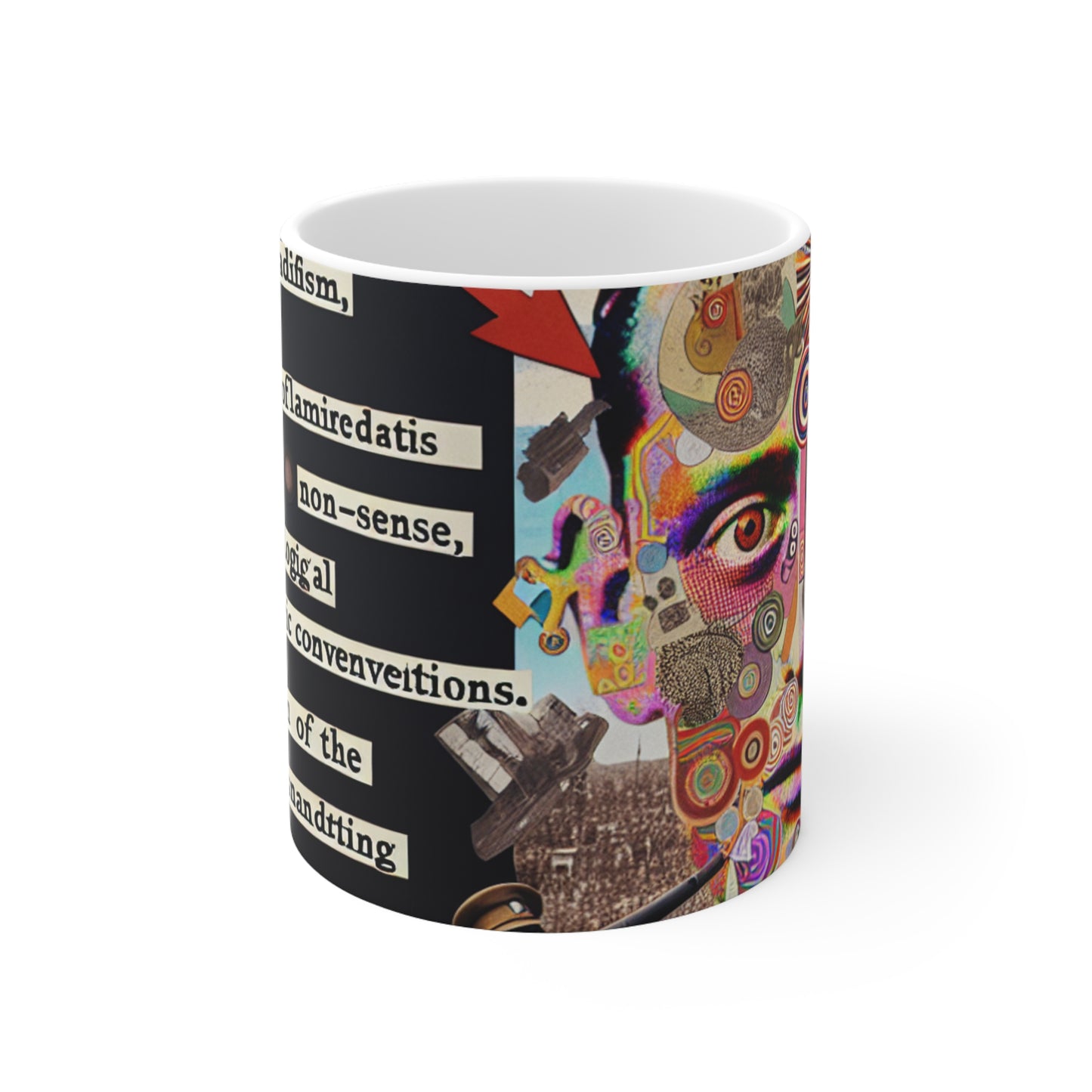 "Absurdity Unleashed: Creating a Dadaist Collage of Chaos" - The Alien Ceramic Mug 11oz Dadaism