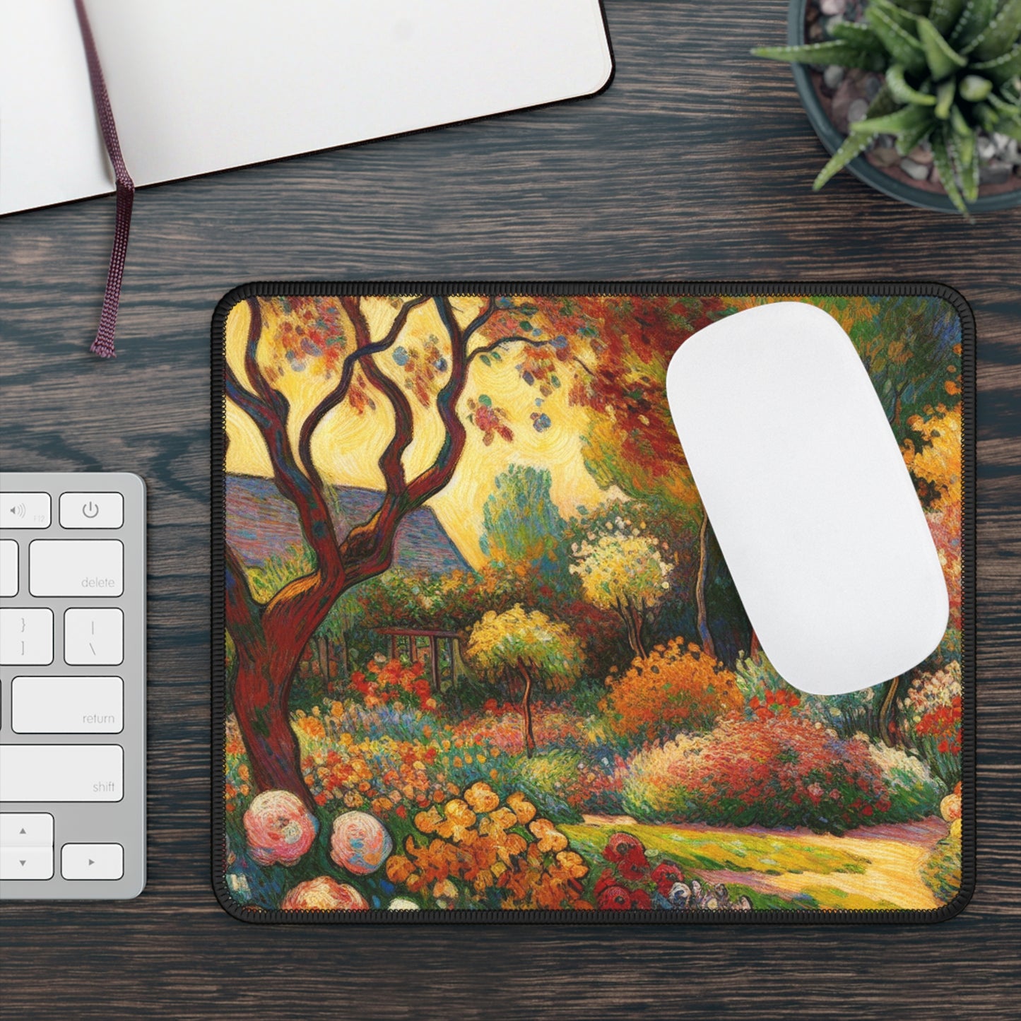 "Fauvist Garden Oasis" - Le tapis de souris Alien Gaming Style Fauvisme