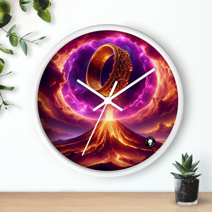 "Ring of Doom: A Surreal Descent." - The Alien Wall Clock