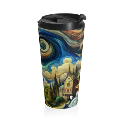 "Fusion de l'esthétique : explorer les styles artistiques en harmonie" - The Alien Mug de voyage en acier inoxydable Stules