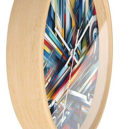 "Galactic Dream: Futuristic Neon City" - The Alien Wall Clock Futurism