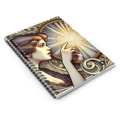 "Reflection of Beauty" - The Alien Spiral Notebook (Ruled Line) Art Nouveau