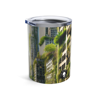 "Nature's Reclamation: A Futuristic Urban Jungle" - The Alien Tumbler 10oz