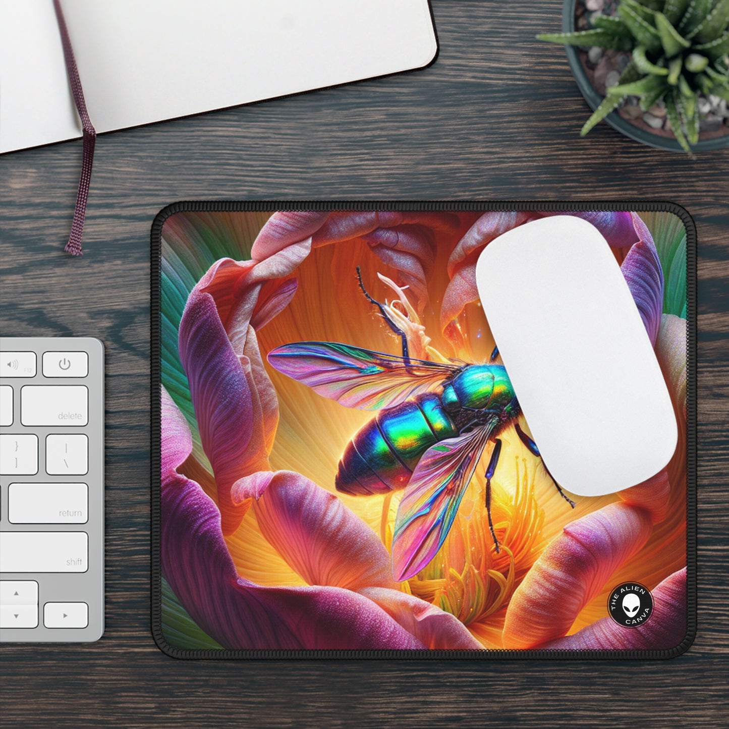 "La belleza de la naturaleza: un mosaico de insectos hiperrealista" - The Alien Gaming Mouse Pad Hiperrealismo