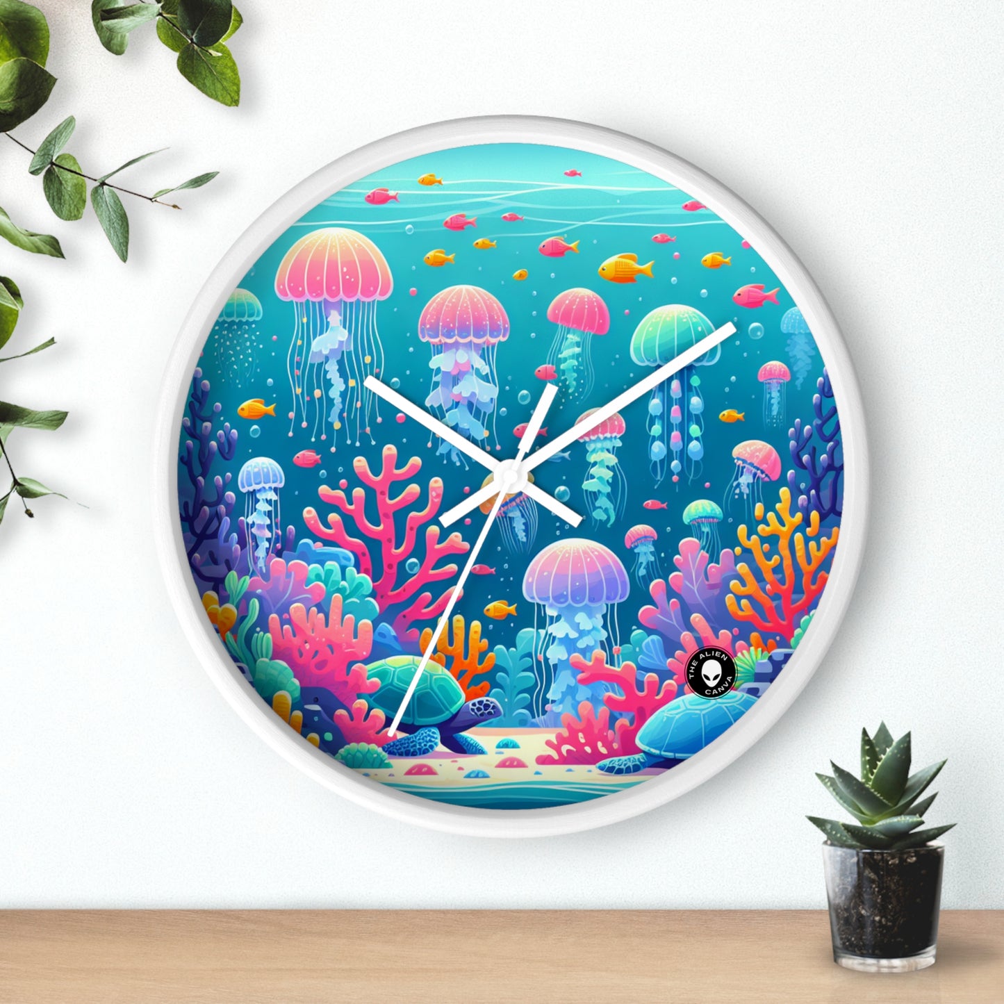 "Enchanting Underwater Symphony" - The Alien Wall Clock