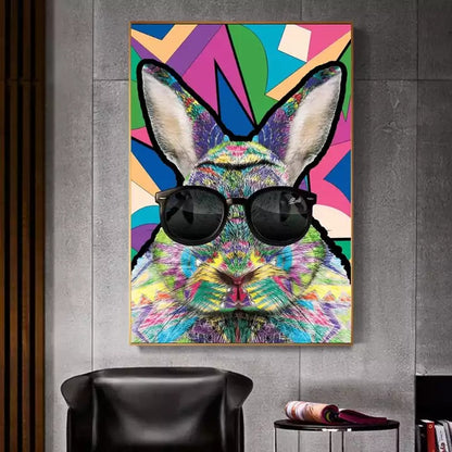 Street Graffiti Animals Cats Dogs Rabbits Canvas Painting Core Living Room Bedroom Decorative Posters