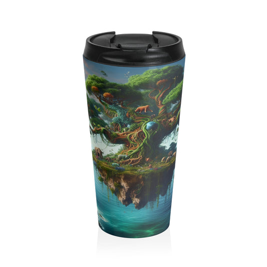 "Fantasy Island: The Giant Tree of Dreams" - The Alien Stainless Steel Travel Mug