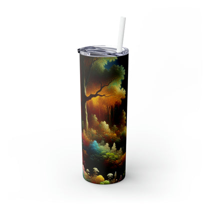 "Light and Dark in the Moonlight" - The Alien Maars® Skinny Tumbler with Straw 20oz Post-Impressionism