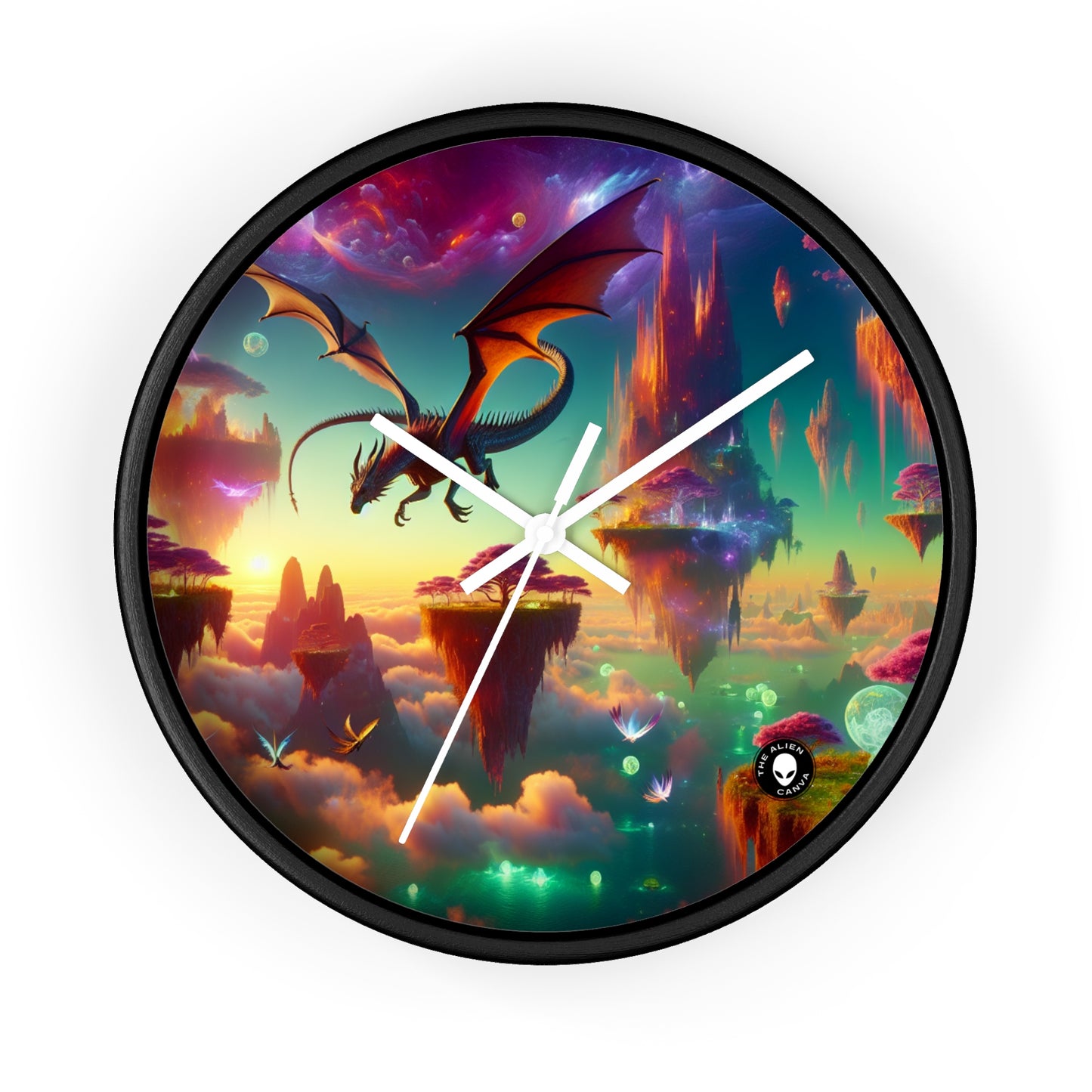 "Dragon's Flight in the Fantastical Realm" - The Alien Wall Clock