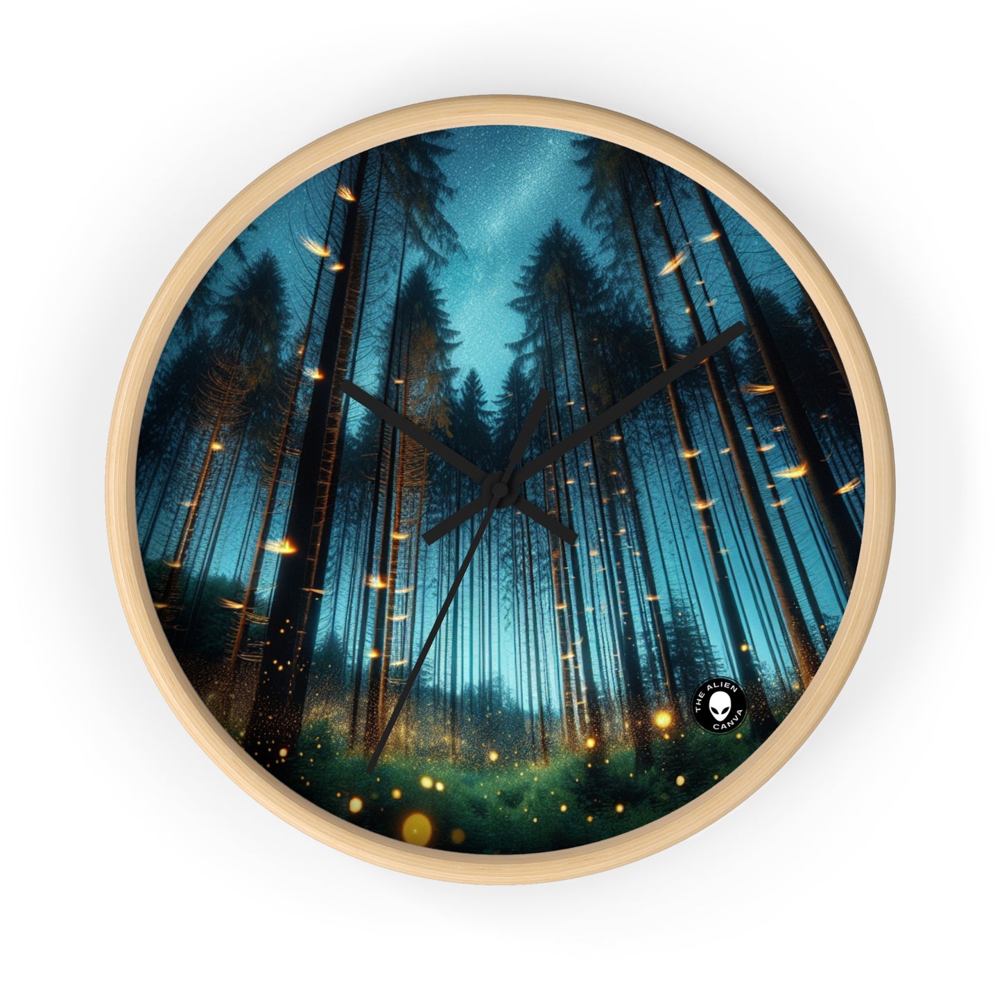 « Twilight Enchantment : Firefly Forest » – L'horloge murale extraterrestre