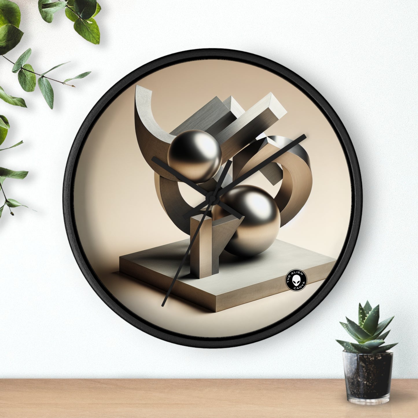 "Harmony in Nature: A Modernist Interpretation" - The Alien Wall Clock Modernist Sculpture