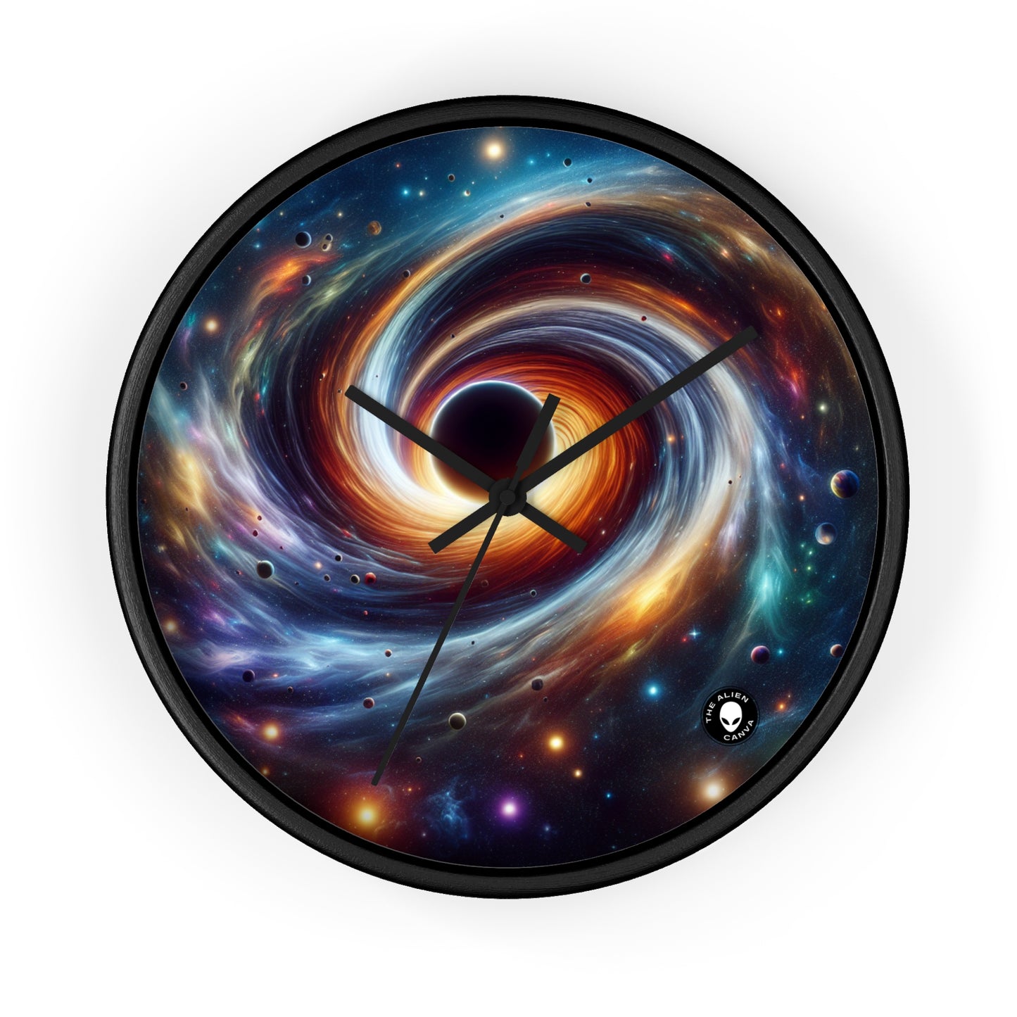 "Galactic Vortex: The Colorful Dance of Stars and Planets" - The Alien Wall Clock