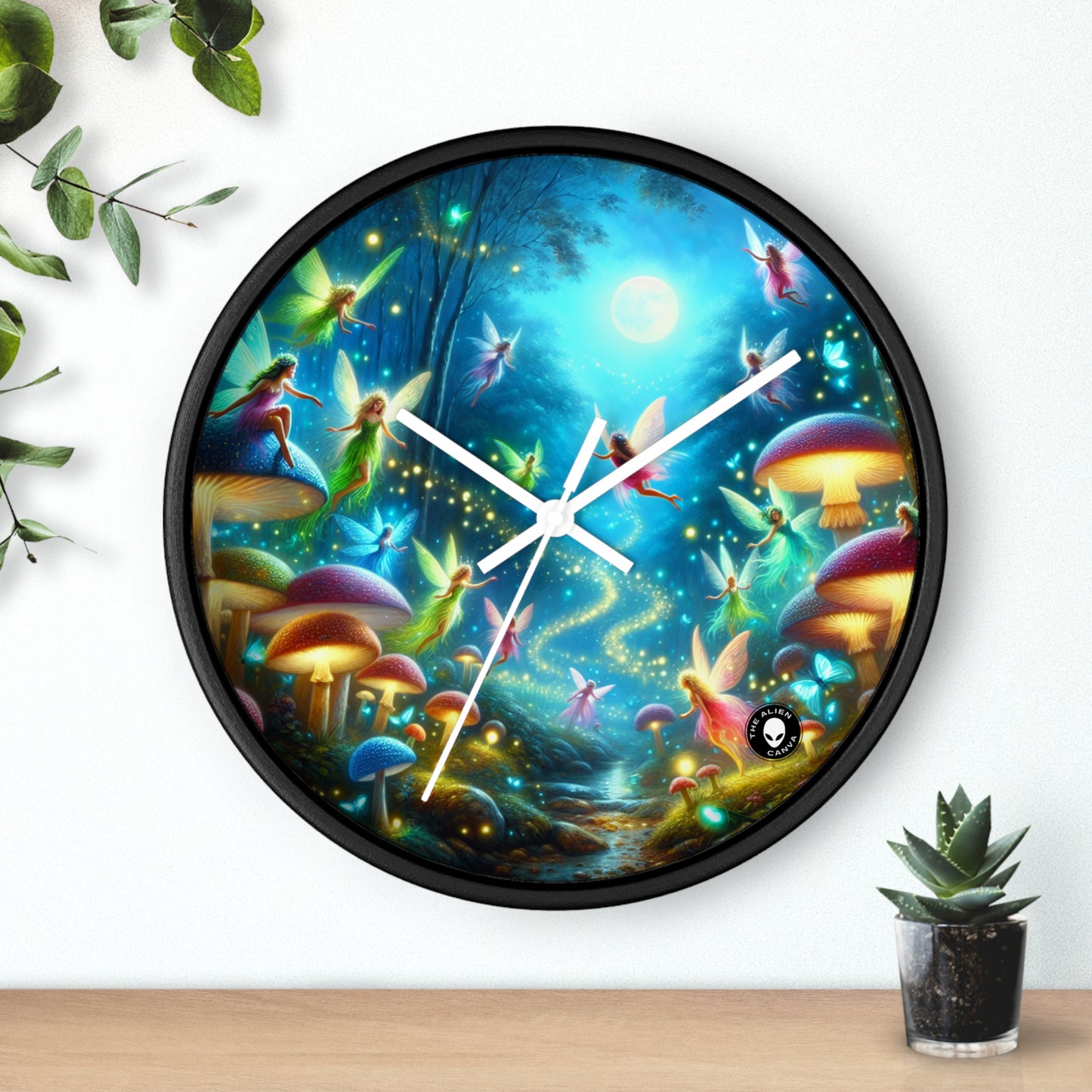 "Fairy Dance in the Glowing Forest" - The Alien Wall Clock