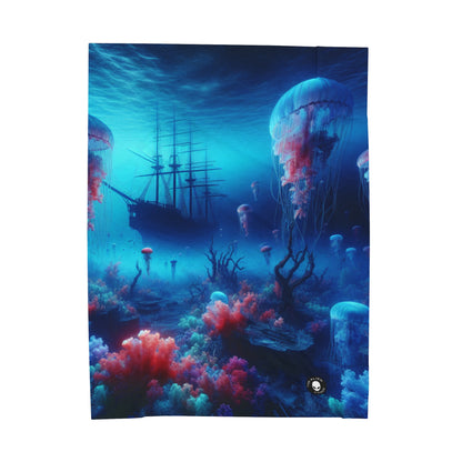 "Jellyfish Haven: A Surreal Underwater World" - The Alien Velveteen Plush Blanket