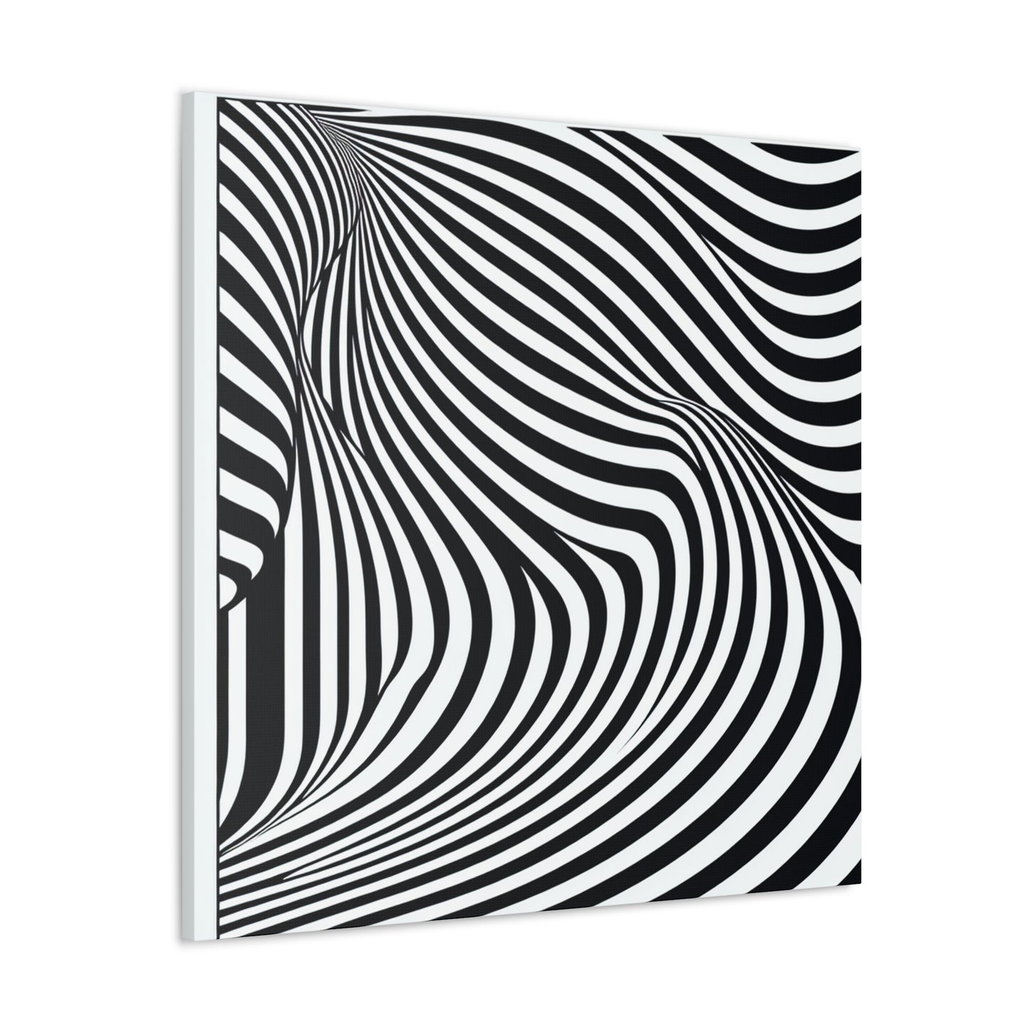 "Optical Illusion Wave" - The Alien Canva Op Art Style