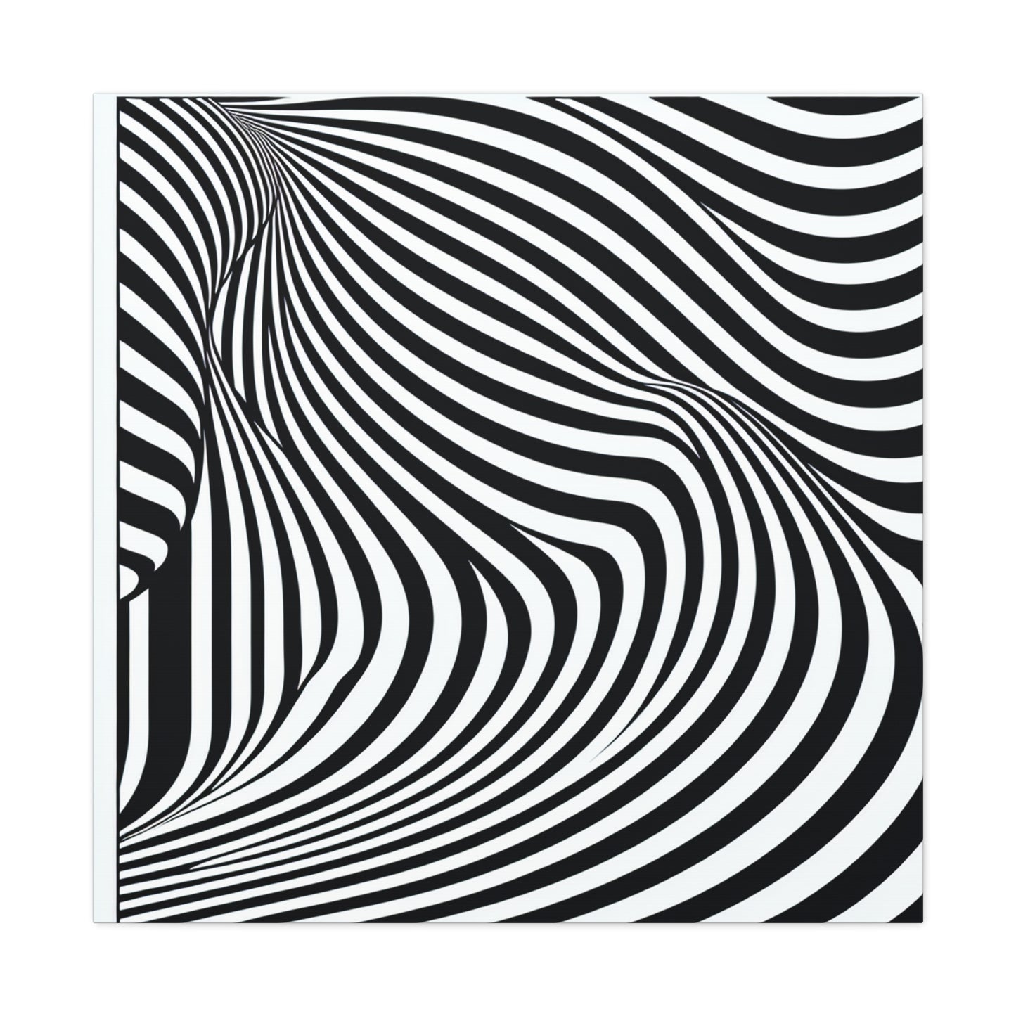 "Optical Illusion Wave" - ​​Le style Alien Canva Op Art