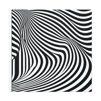 "Optical Illusion Wave" - The Alien Canva Op Art Style