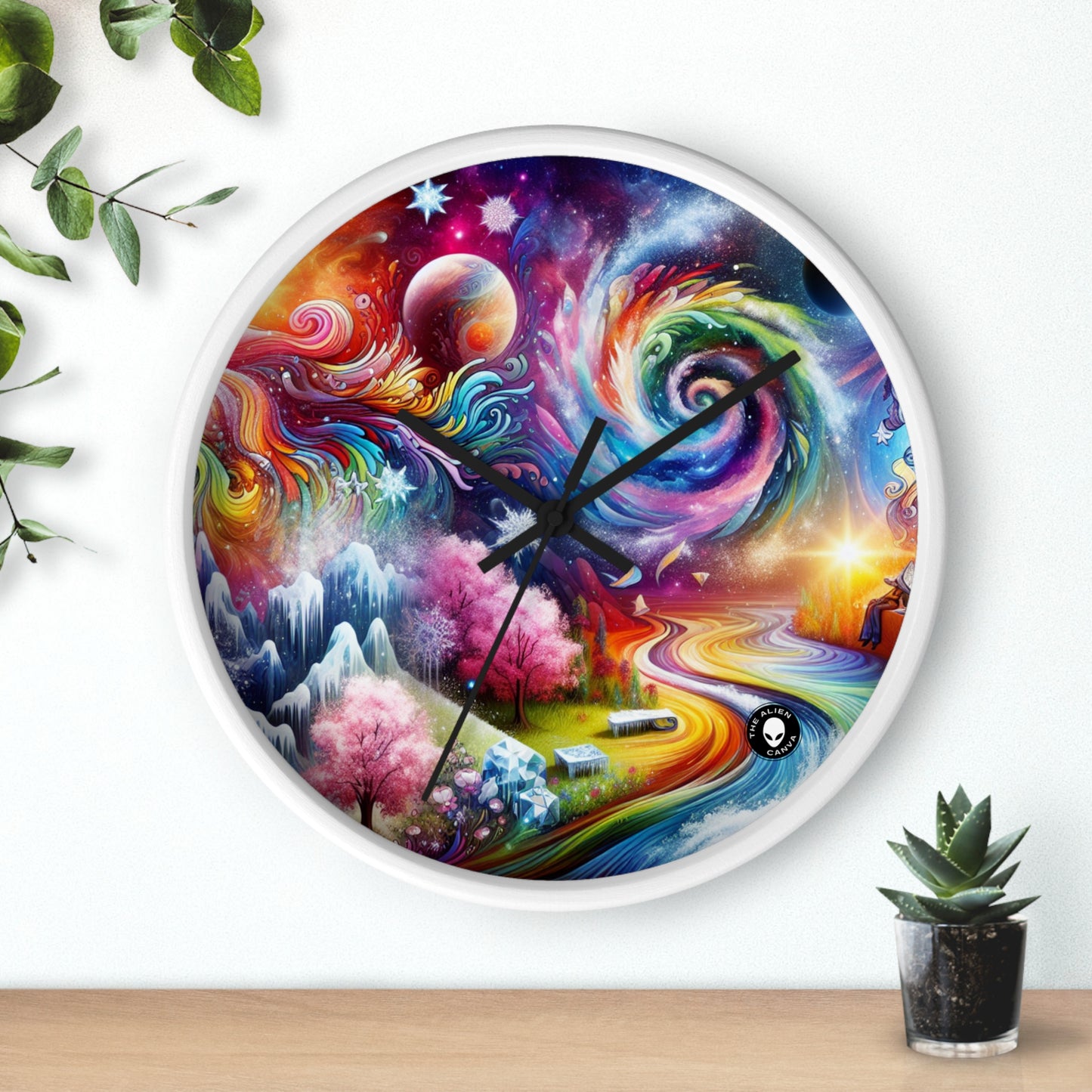 "Chronicles of Change: A Timeless Tapestry" - The Alien Wall Clock