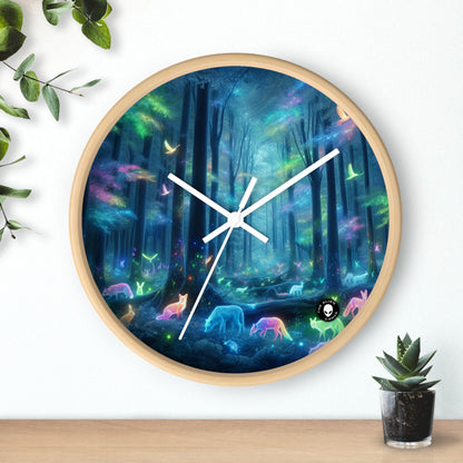 "Enchanted Rainbow Forest" - The Alien Wall Clock