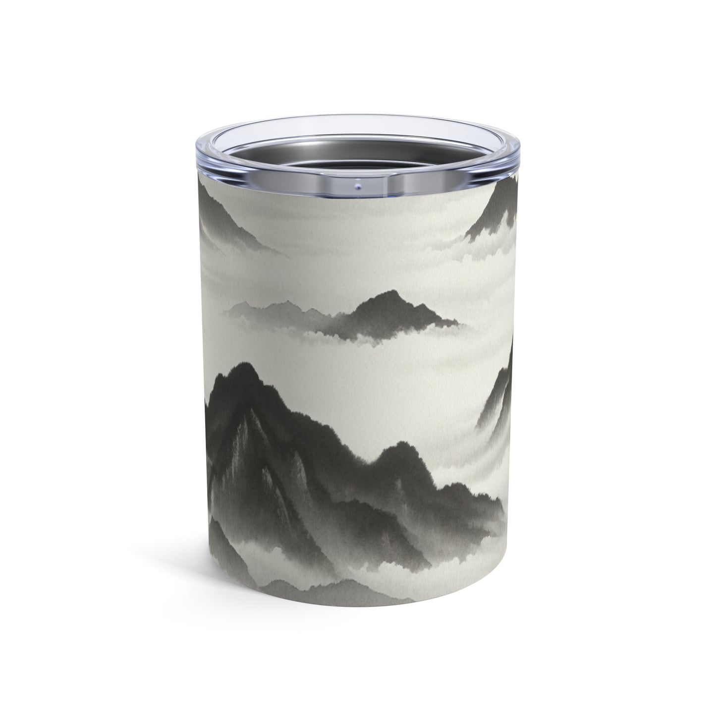 « Misty Peaks in the Fog » - The Alien Tumbler 10oz Ink Wash Painting Style